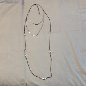 Nakamol Black and Silver Layered Necklace